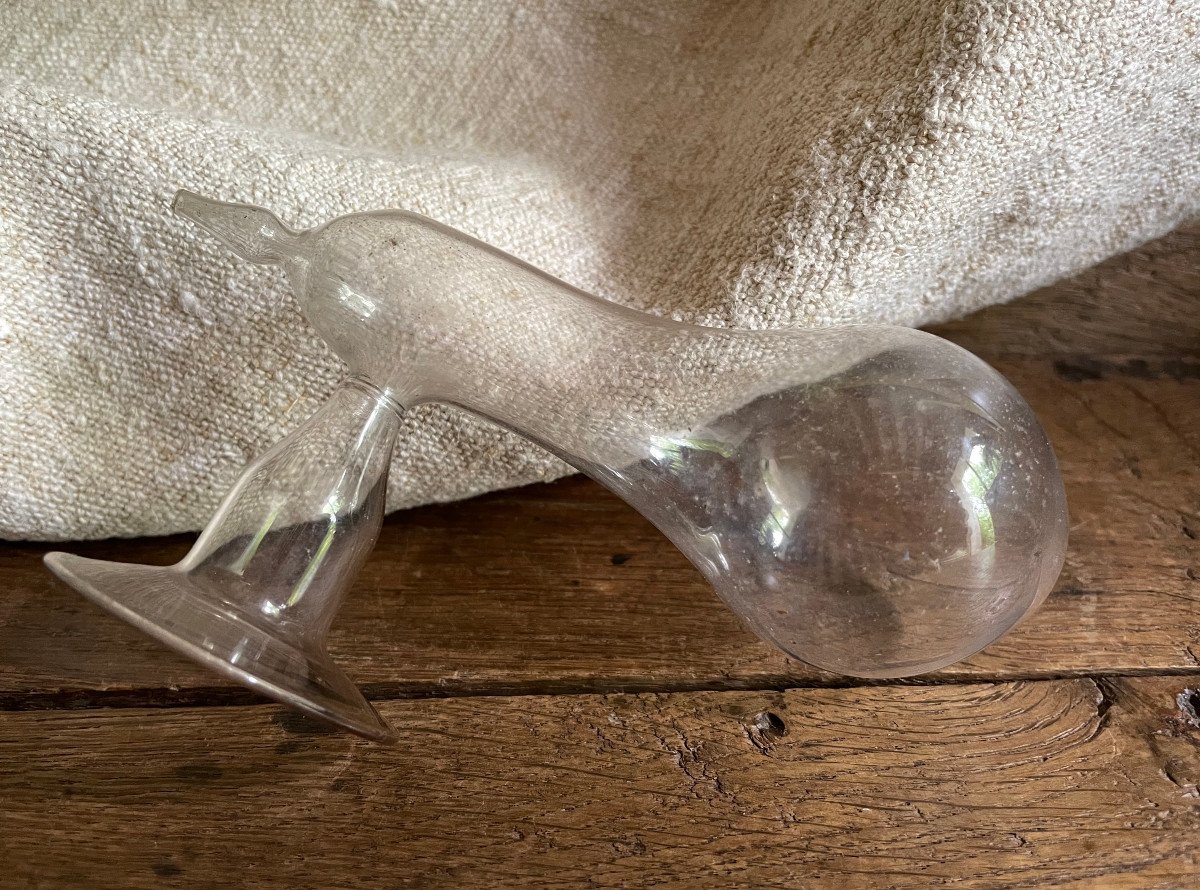 Blown Glass Breast Pump - XIXth Glassware-photo-1