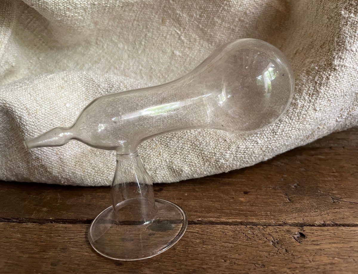 Blown Glass Breast Pump - XIXth Glassware-photo-4