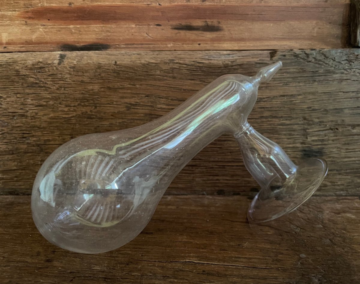Blown Glass Breast Pump - XIXth Glassware