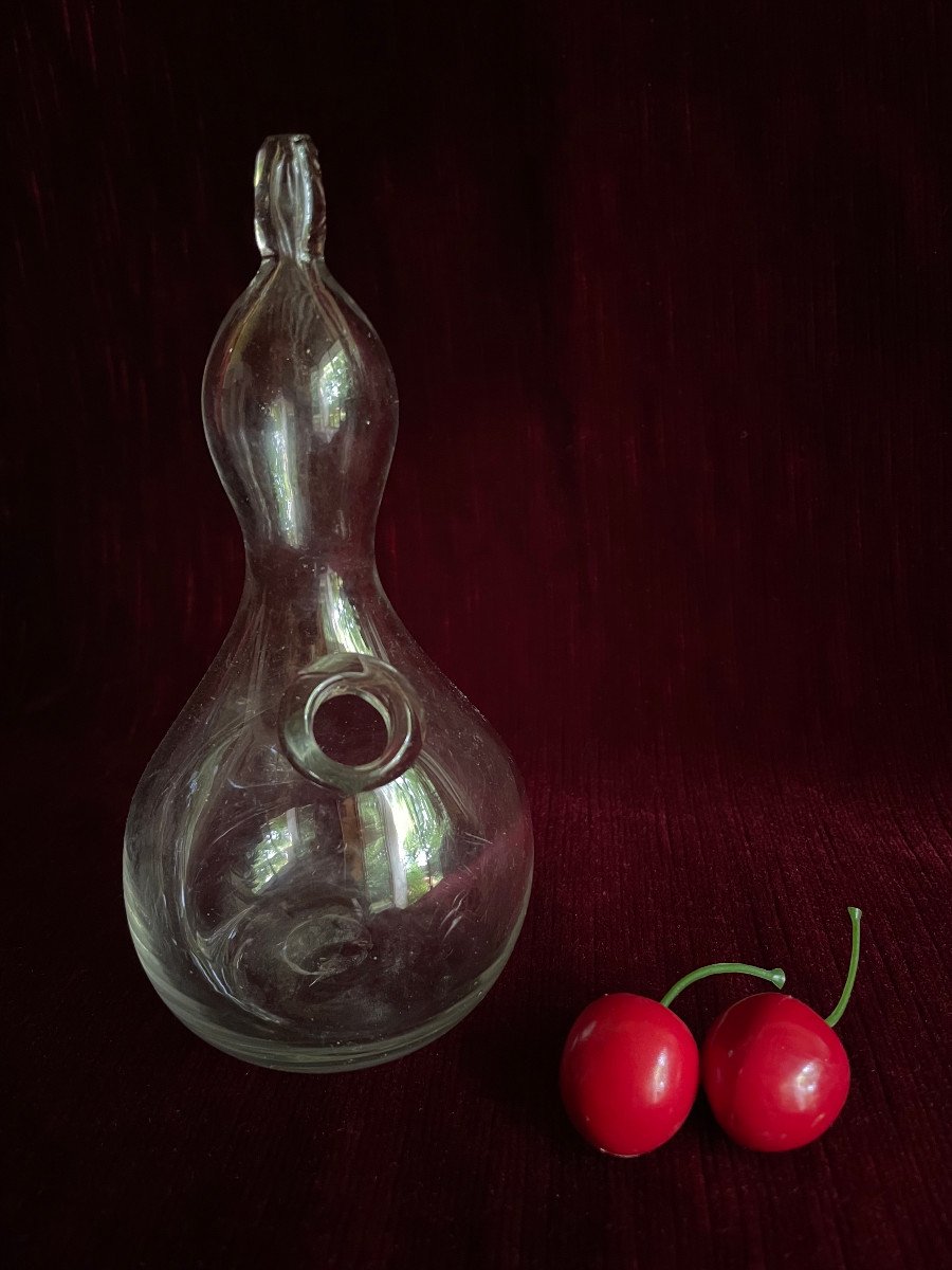 Biberon en Verre Soufflé Translucide - Verrerie début XIXème-photo-8