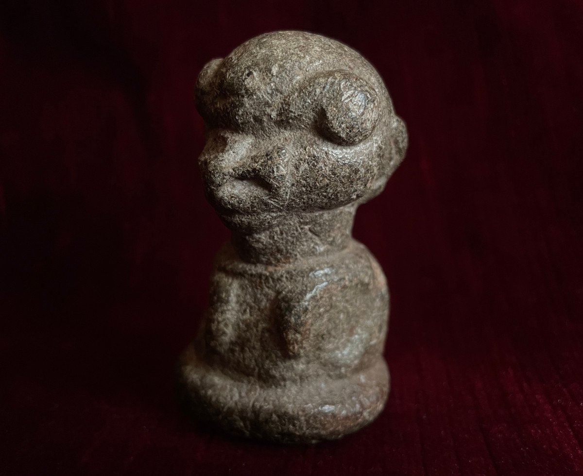 Anthropomorphic Statuette Nomoli Sierra Leone Soapstone African Art-photo-3