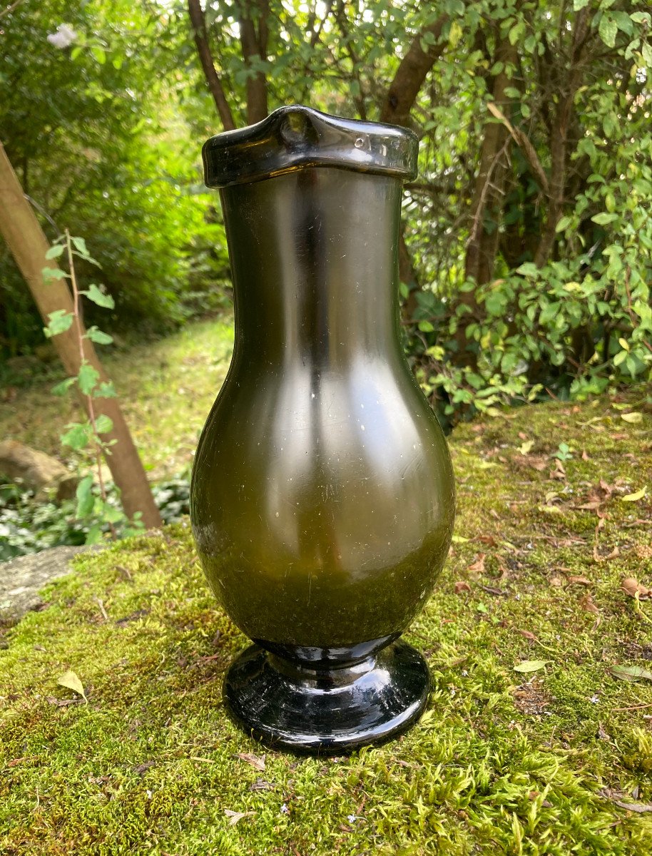 Elegant Blown Glass Pitcher - Late 18th Century Burgundy Or Lorraine Glassware-photo-1