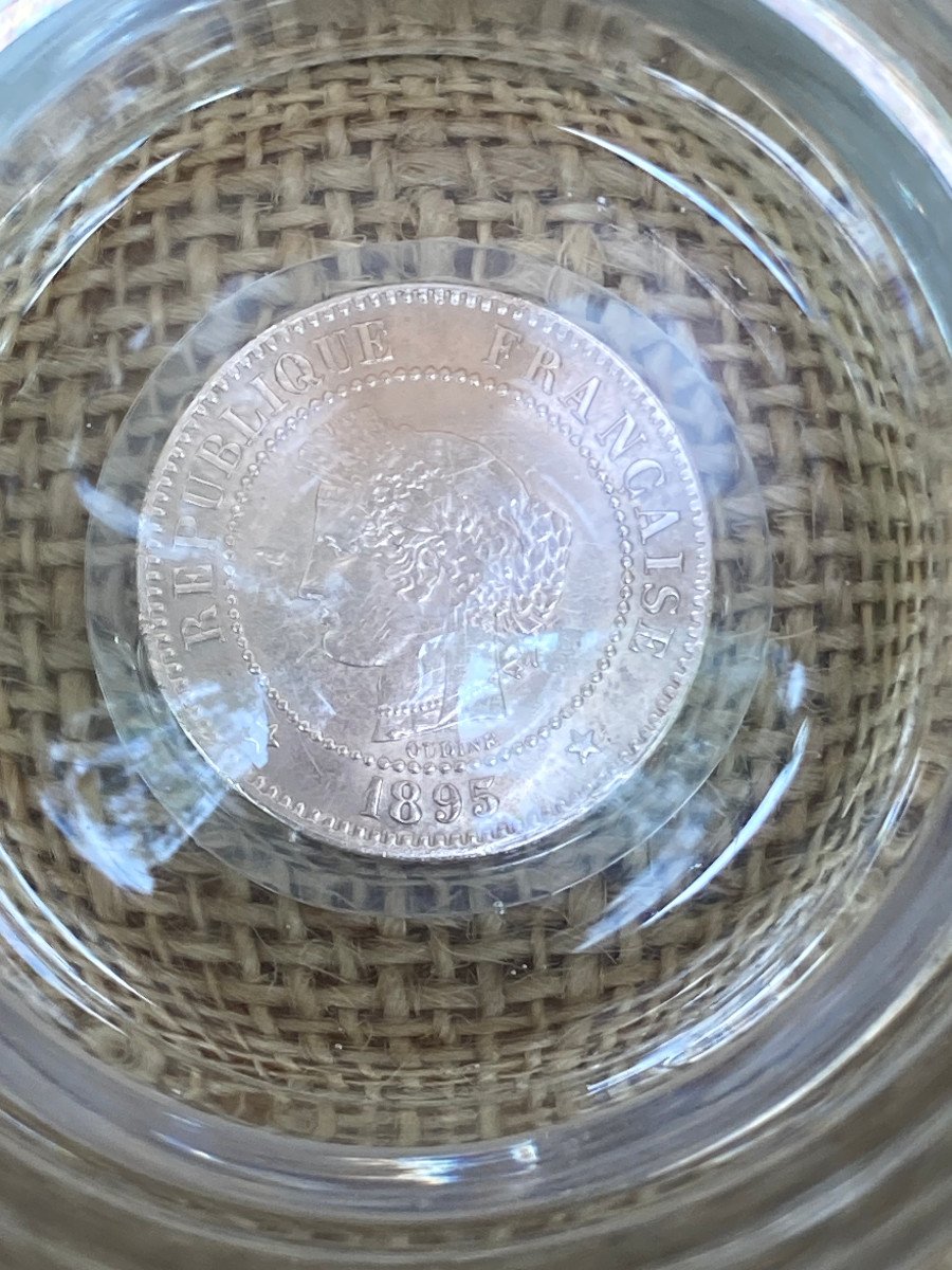 Goblet Glass With Inclusion Of A Piece From 1895 - 19th Century Glassware-photo-3