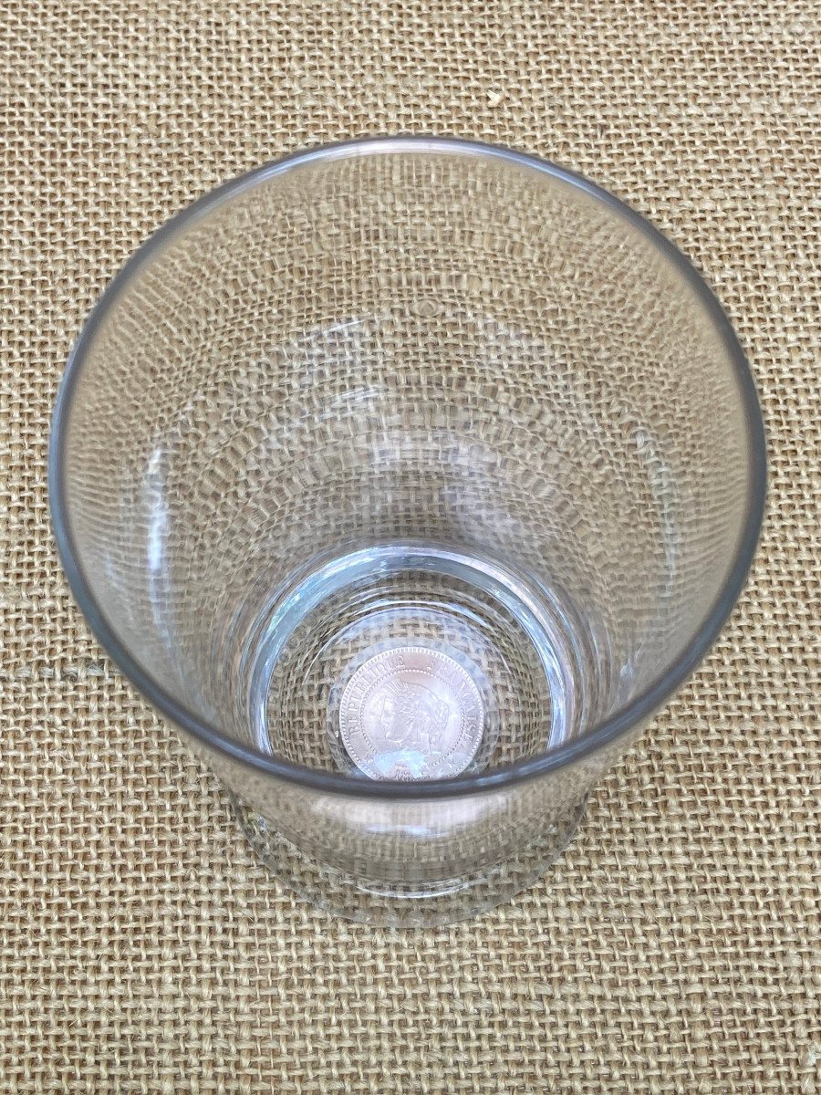 Goblet Glass With Inclusion Of A Piece From 1895 - 19th Century Glassware-photo-4