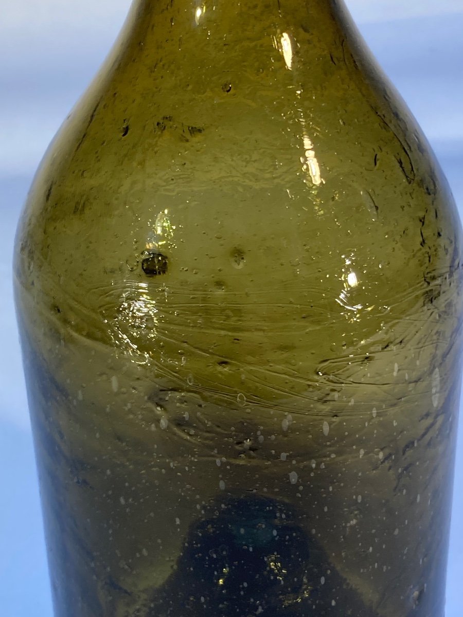 Bouteille En Verre Soufflé - Verrerie XVIIIème - Est De La France -photo-7