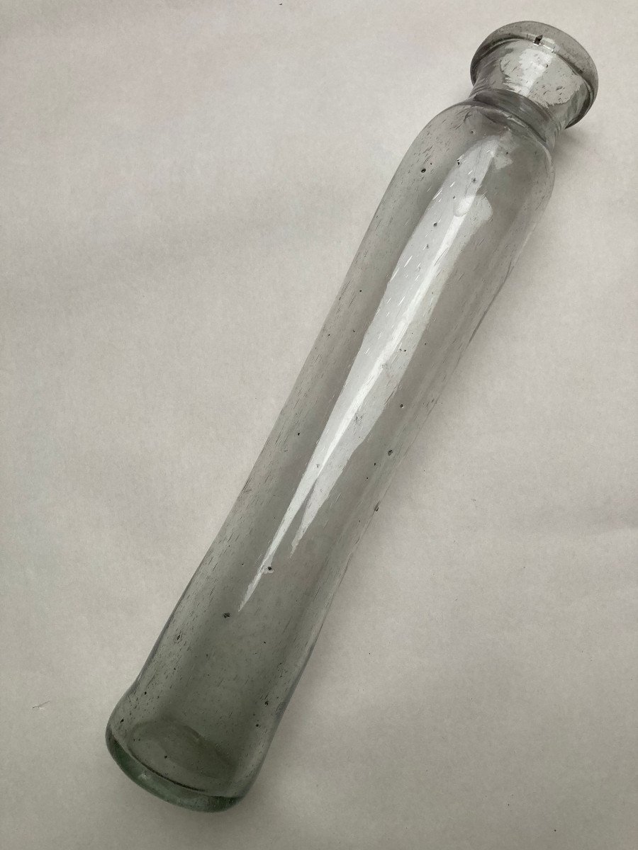 High Glass Bottle Preserves Bottle - Truffle Or Fruit Jar - 18th Century Glassware -photo-3