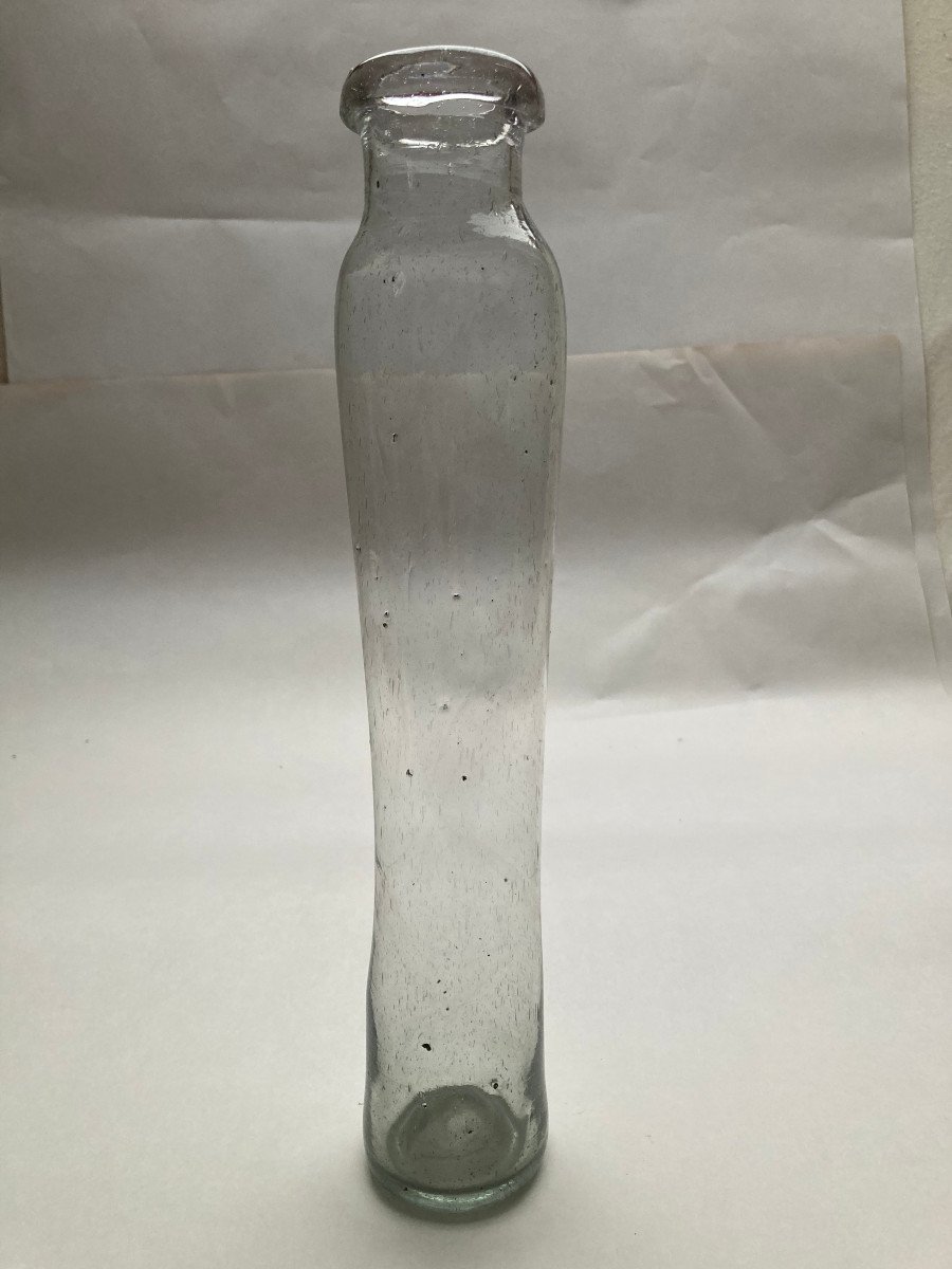 High Glass Bottle Preserves Bottle - Truffle Or Fruit Jar - 18th Century Glassware -photo-3