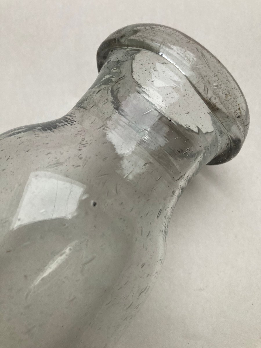 High Glass Bottle Preserves Bottle - Truffle Or Fruit Jar - 18th Century Glassware -photo-6