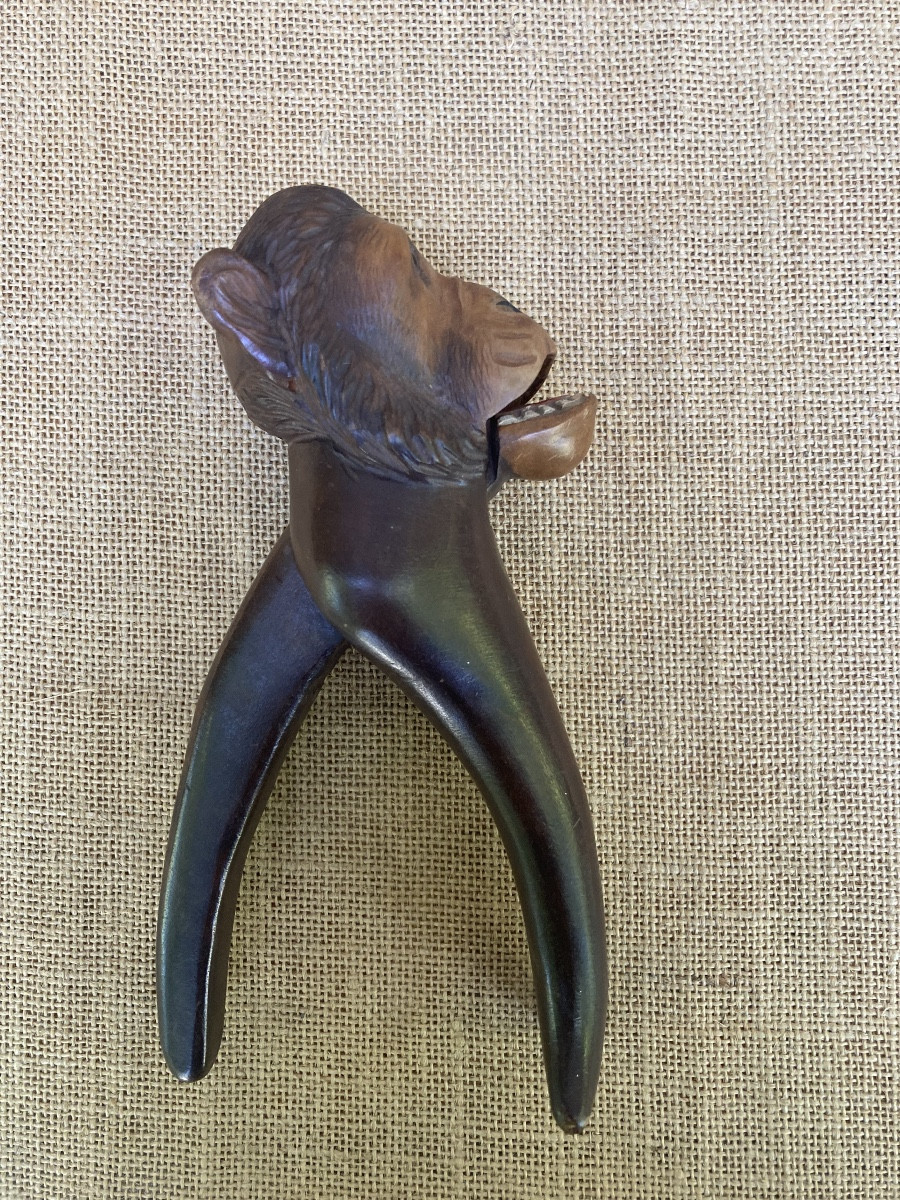 Casse Noisette Bois, Tête De Singe, XXe Art Populaire -photo-2