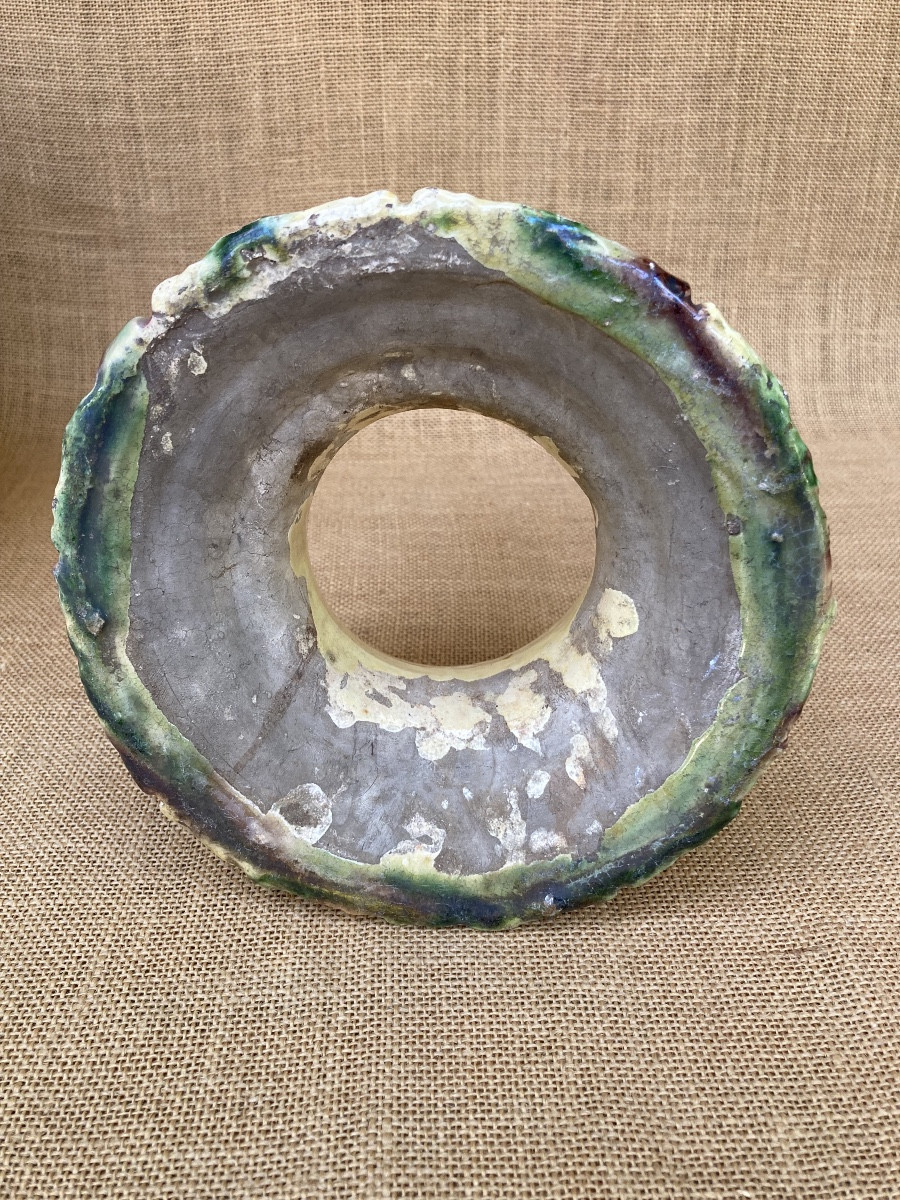 Glazed Earthenware Water Fountain, Provence, Biot? Early 19th Century, Folk Art Pottery.-photo-6