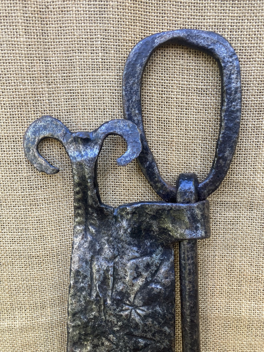 Wrought Iron Rack With A Name, Folk Art, 18th Century-photo-4