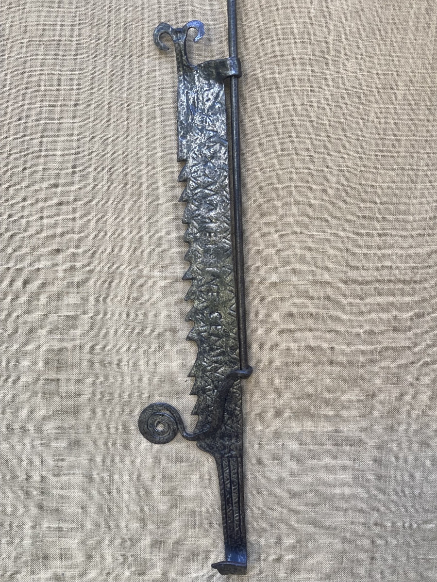 Wrought Iron Rack With A Name, Folk Art, 18th Century