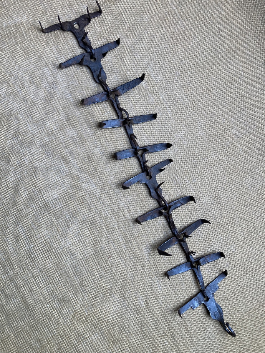 Collier de chien anti loups fer forgé, pour chien de berger, art populaire XVIIIe.-photo-4