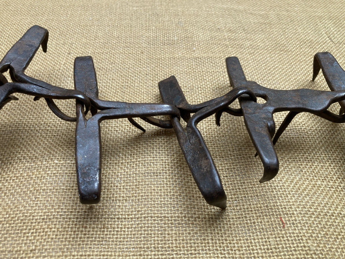 Collier de chien anti loups fer forgé, pour chien de berger, art populaire XVIIIe.-photo-6