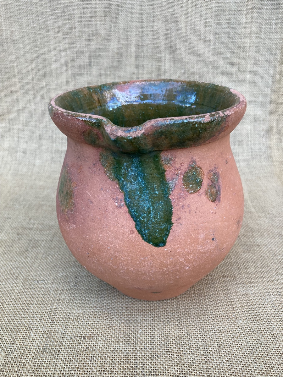 Milk Jug, Cream Jug, Brissard, Abondant, Eure Valley, Normandy, 19th-century Folk Art Pottery