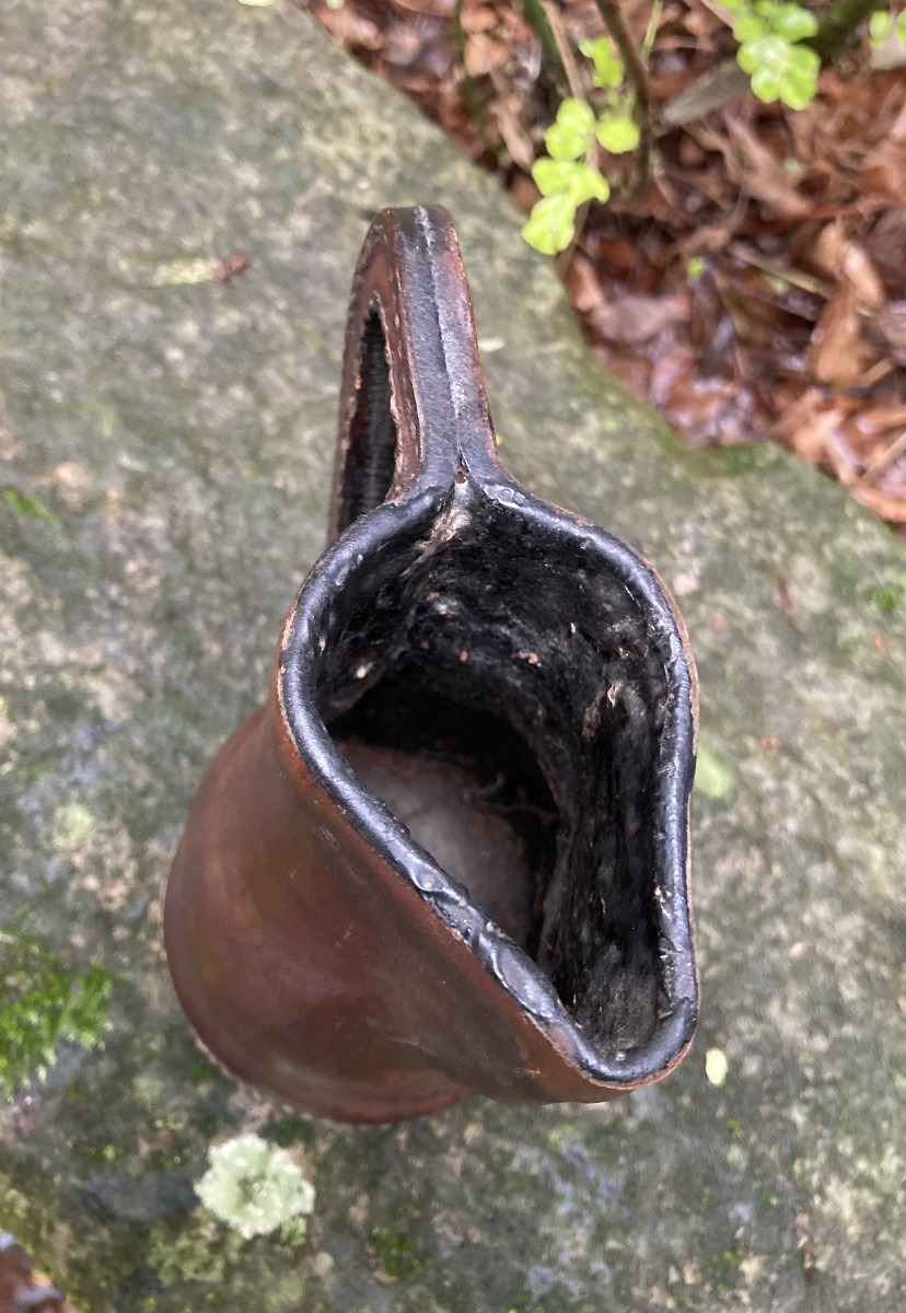 Black Jack Leather Pitcher, English 19th Century?-photo-4