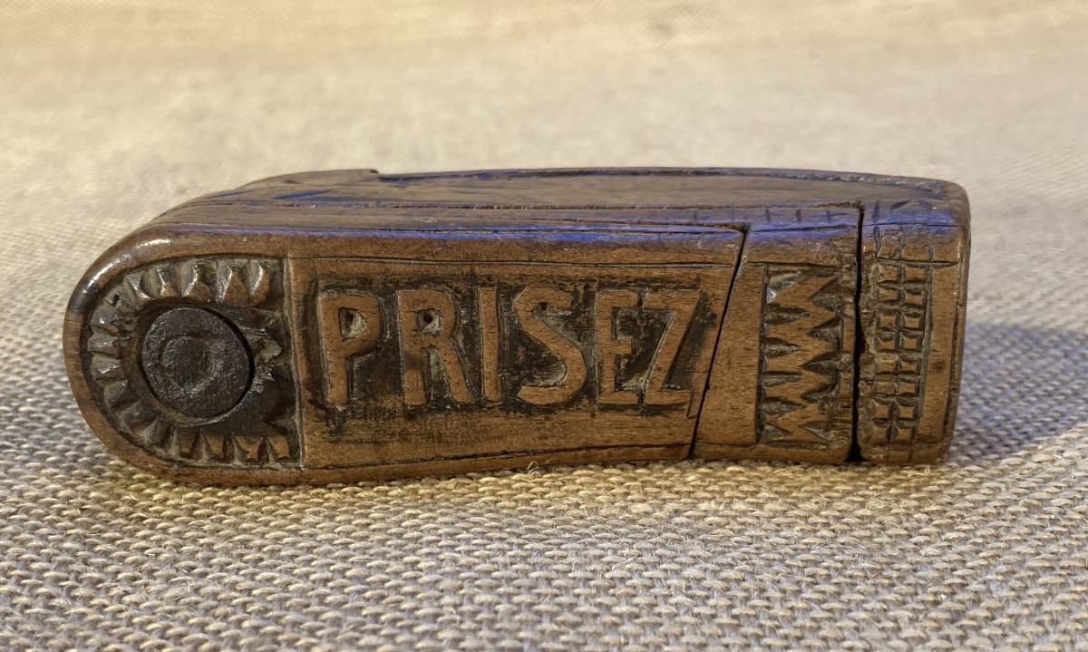 Shoe-shaped Snuffbox With A Mechanism, Late 19th/early 20th Century, Folk Art.-photo-4