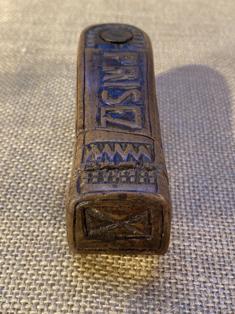 Shoe-shaped Snuffbox With A Mechanism, Late 19th/early 20th Century, Folk Art.-photo-3