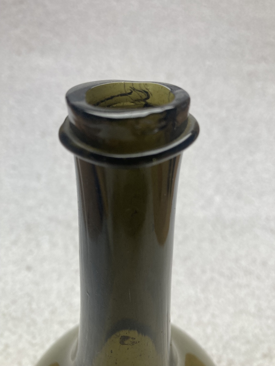 Blown Glass Bottle, France 18th Century-photo-4