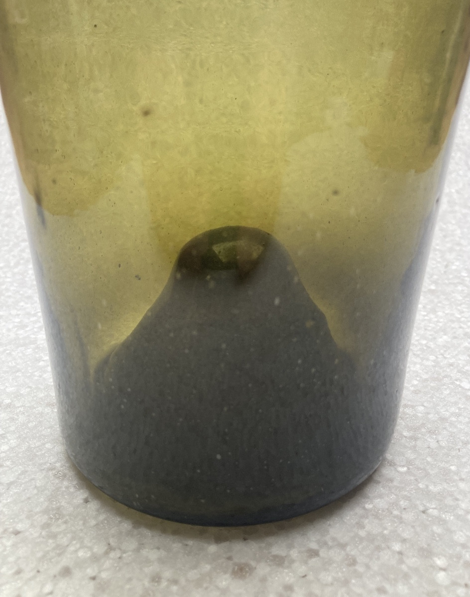 Blown Glass Bottle, France 18th Century-photo-2