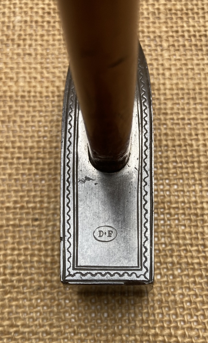 Chiseled, Engraved, Highly Decorated Hammer, Wrought Iron, Tool, Folk Art Late 19th C. Early 20th C.-photo-3