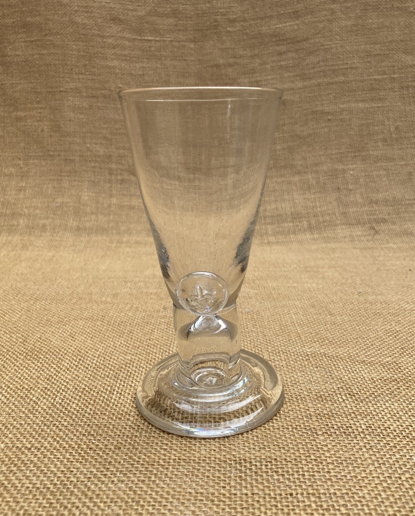 Eight Danish Glasses From The Early 19th Century, Blown Glass, With Fleur-de-lis Motifs.-photo-2