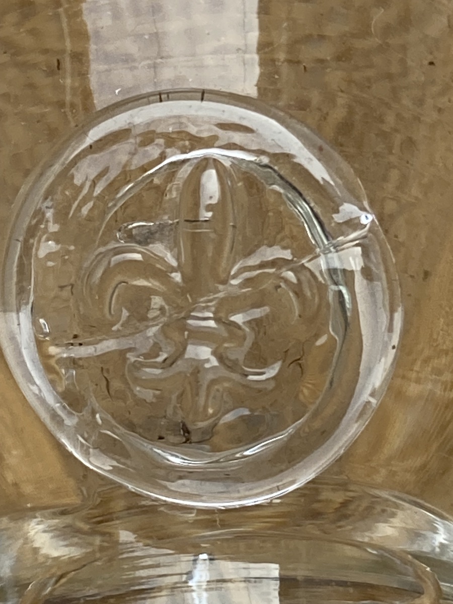 Eight Danish Glasses From The Early 19th Century, Blown Glass, With Fleur-de-lis Motifs.-photo-3