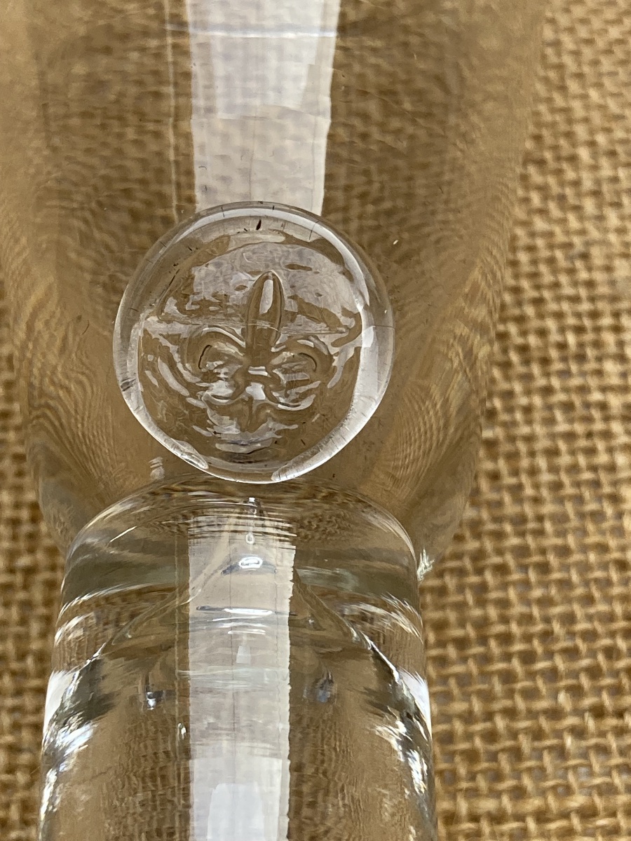 Eight Danish Glasses From The Early 19th Century, Blown Glass, With Fleur-de-lis Motifs.-photo-6