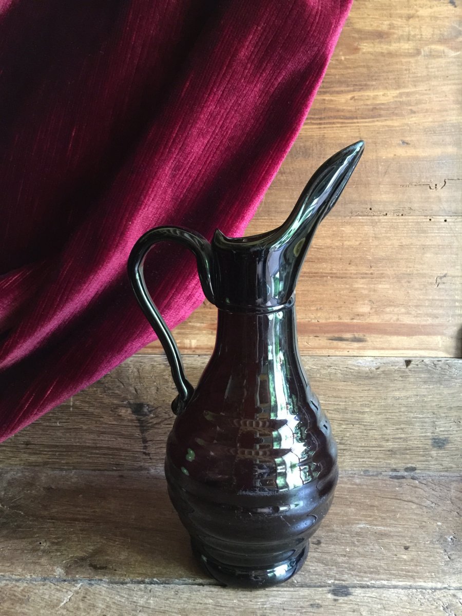 Carafe Pitcher Normand Blown Glass Brown Glassware Normandy Late Eighteenth Early Nineteenth Folk Art-photo-2