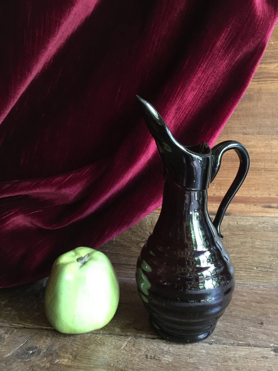 Carafe Pitcher Normand Blown Glass Brown Glassware Normandy Late Eighteenth Early Nineteenth Folk Art-photo-8