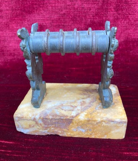 Knife Sharpener In Bronze On Marble - French Restoration Period / Louis-philippe - Early 19th Century -photo-4