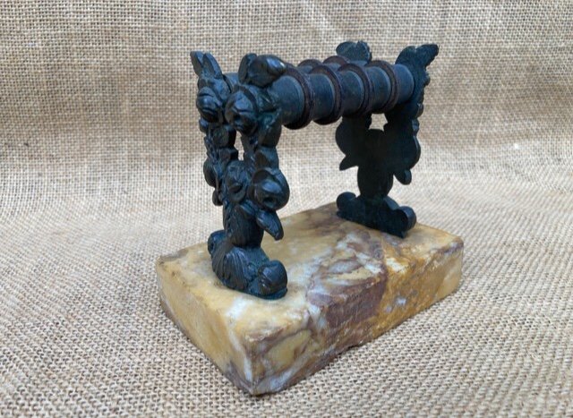 Knife Sharpener In Bronze On Marble - French Restoration Period / Louis-philippe - Early 19th Century -photo-5