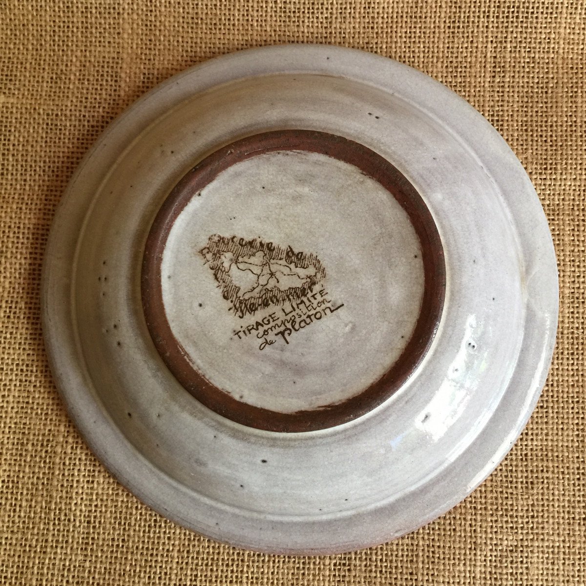 Platon Earthenware Plate - Ceramics From Old Montmartre And Belle Ile En Mer - Ship Boat Vessel -photo-2
