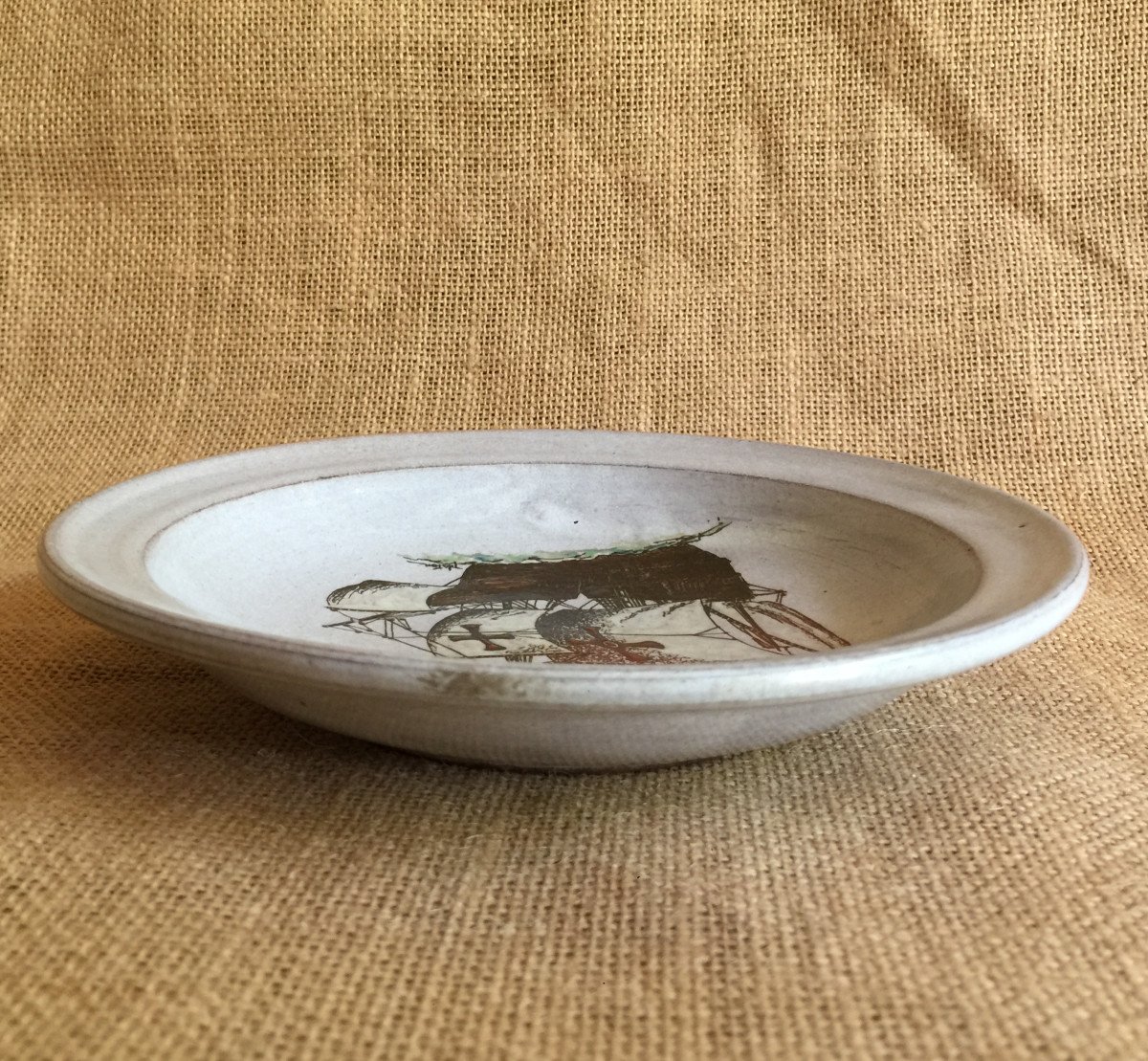 Platon Earthenware Plate - Ceramics From Old Montmartre And Belle Ile En Mer - Ship Boat Vessel -photo-1