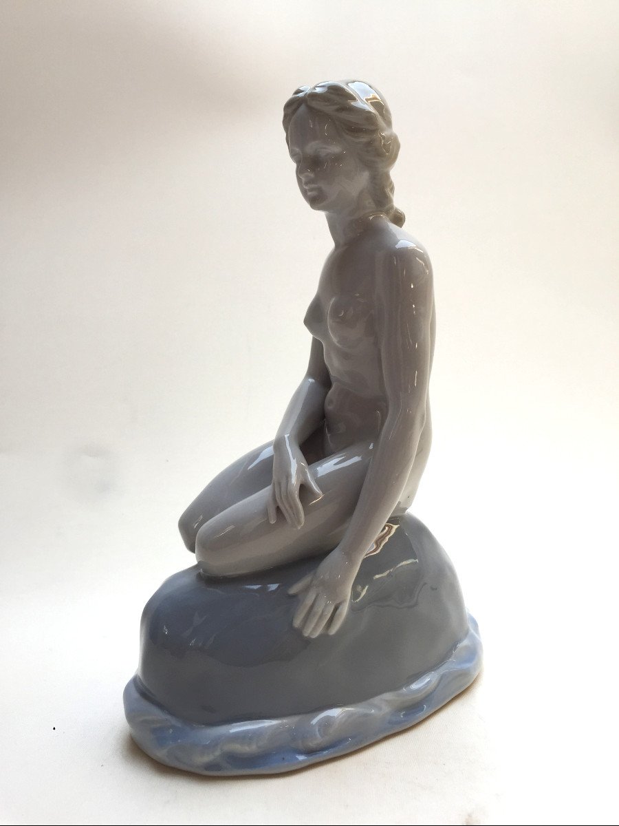 La Petite Sirène - Statuette en Porcelaine - Copenhague ou Allemagne (Saxe) - Conte d'Andersen-photo-2