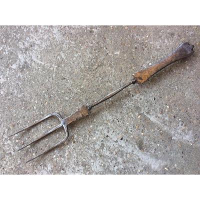 Roasting Fork Fireplace Fork - Wrought Iron XVIIIth