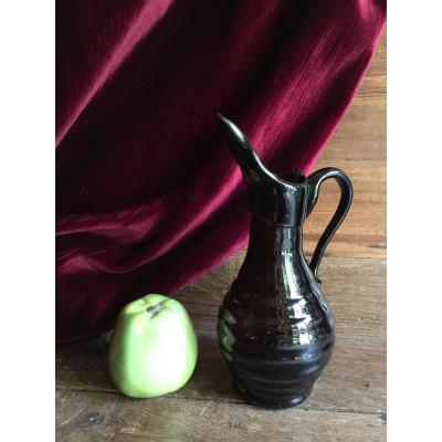 Carafe Pitcher Normand Blown Glass Brown Glassware Normandy Late Eighteenth Early Nineteenth Folk Art