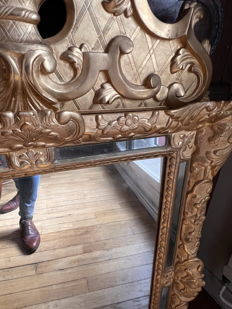 Grand Miroir D’époque Régence  XVIIIe Siècle -photo-2