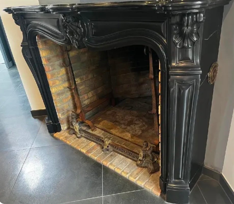 Cheminée Louis XV Noire-photo-3