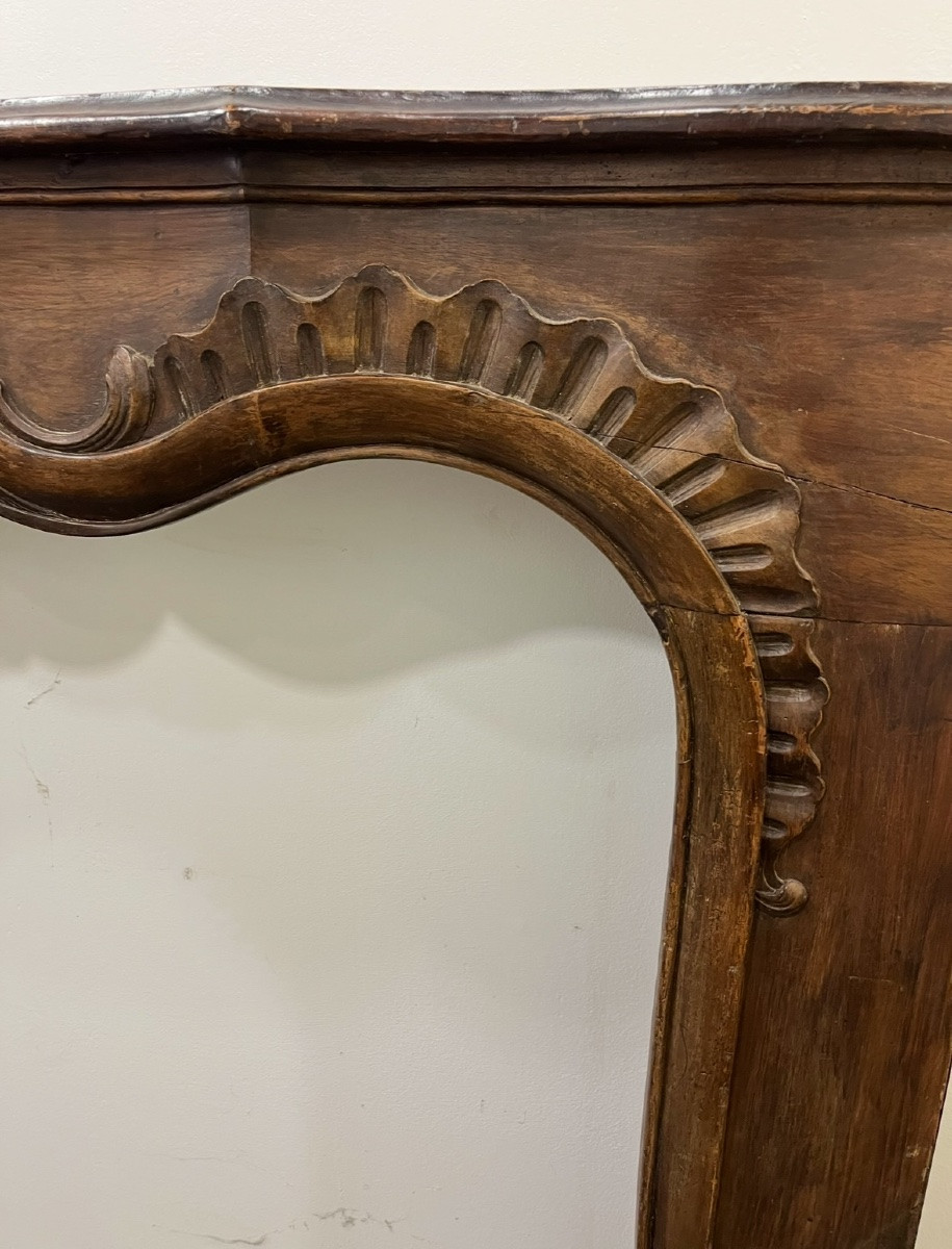 Importante Cheminée Louis XV Noyer-photo-3
