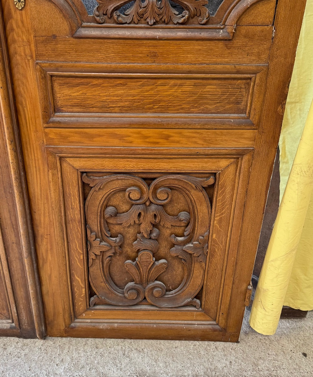 2 paires de portes Louis XIV vitrées -photo-3