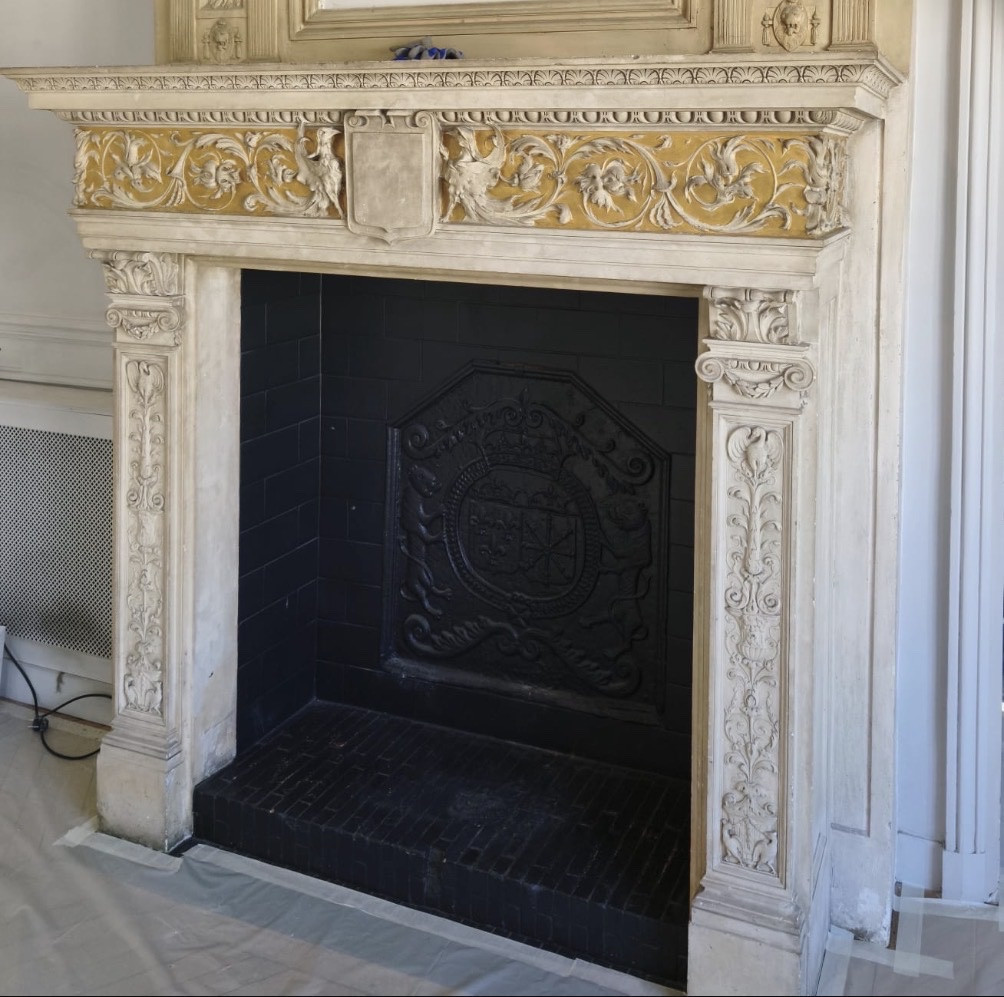 Renaissance Mantel Stone Carved -photo-2