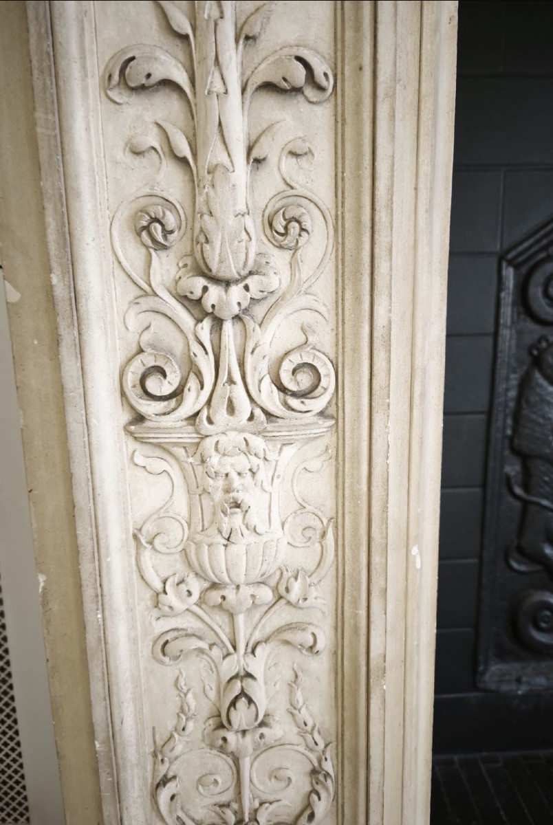Renaissance Mantel Stone Carved -photo-2