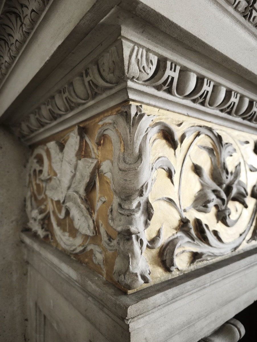 Renaissance Mantel Stone Carved -photo-4