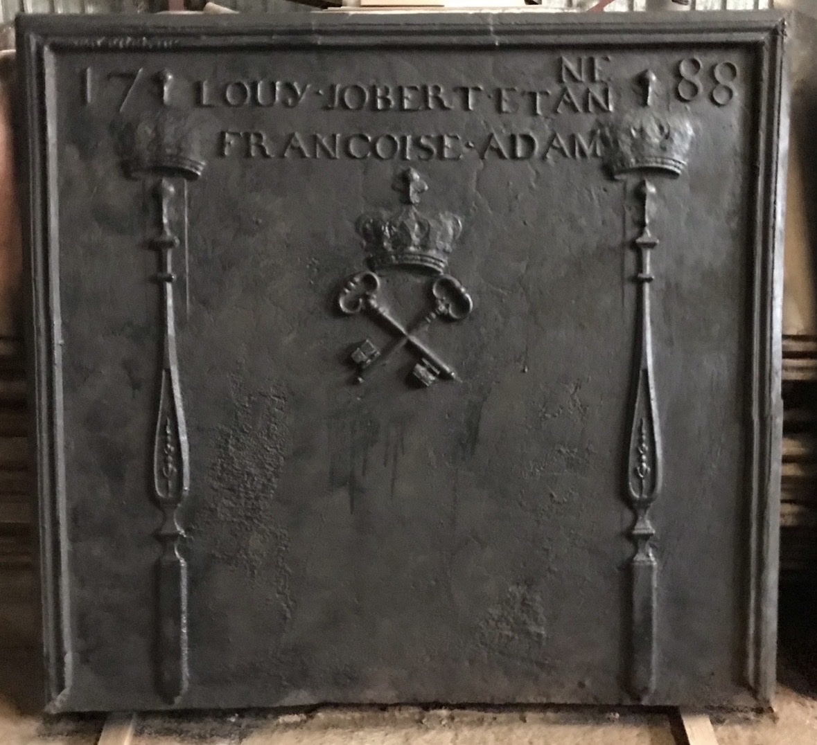 Importante plaque de cheminée -photo-1