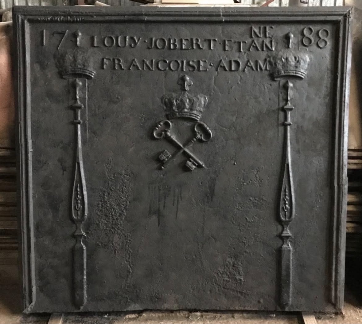 Importante plaque de cheminée 