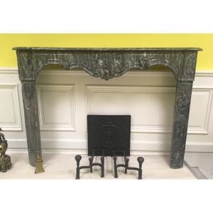 Cheminée Louis XV  bleu Turquin
