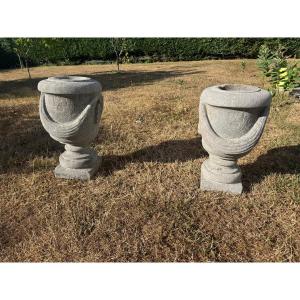 Pair Of Stone Vases