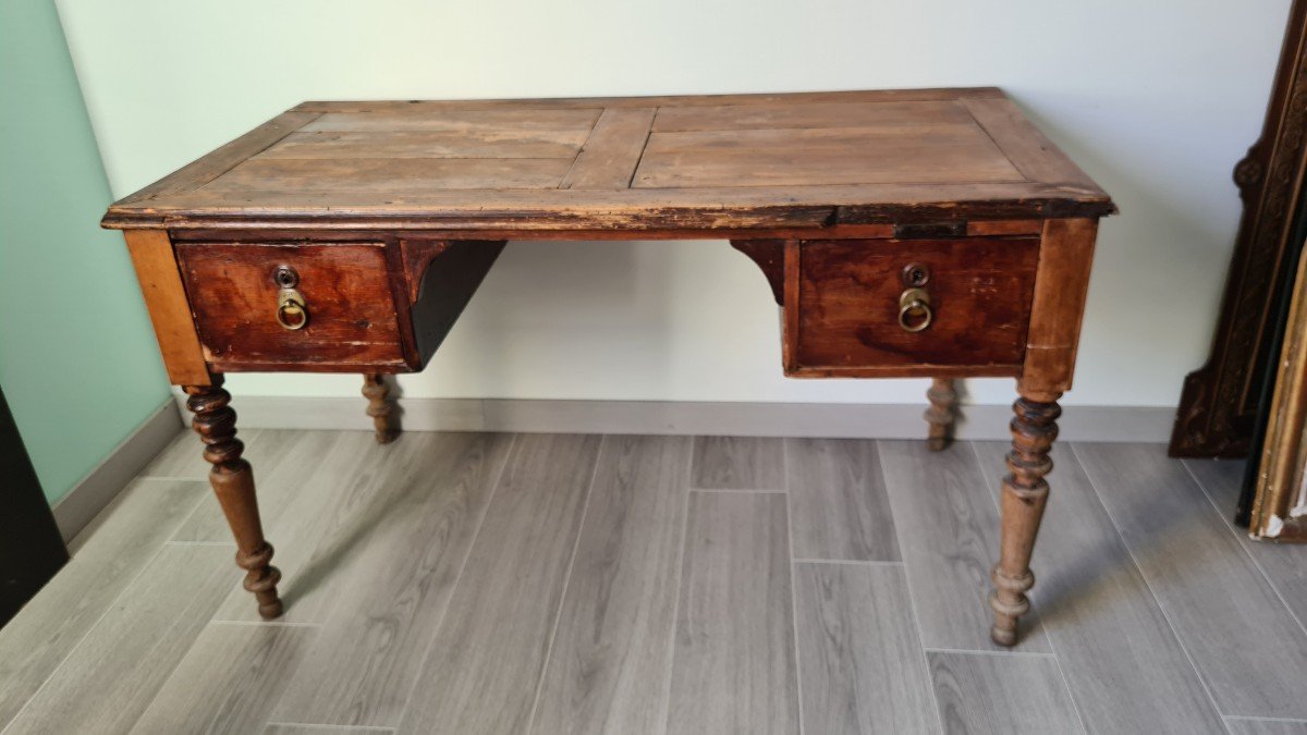 Nineteenth Century Solid Oak Desk