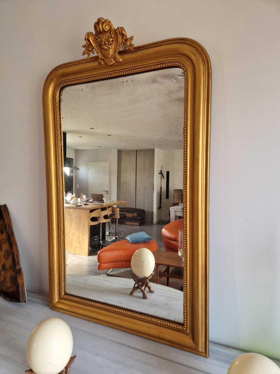 Louis Philippe Golden Mirror H115 Cm-photo-4